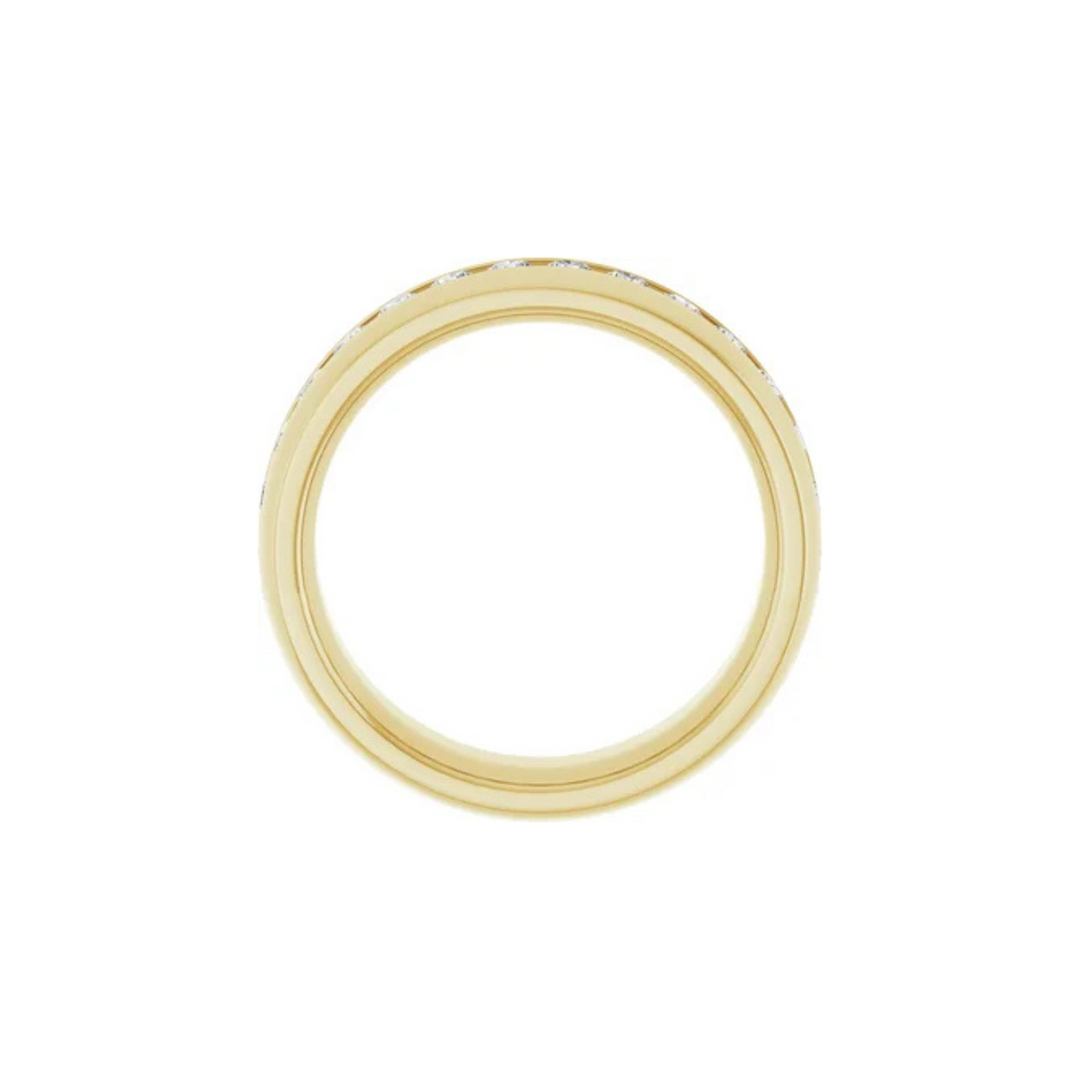 Classic Channel Set Diamond Band 7mm