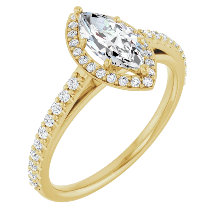 yellow gold marquise