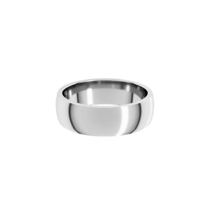 Comfort Fit 7mm White Gold