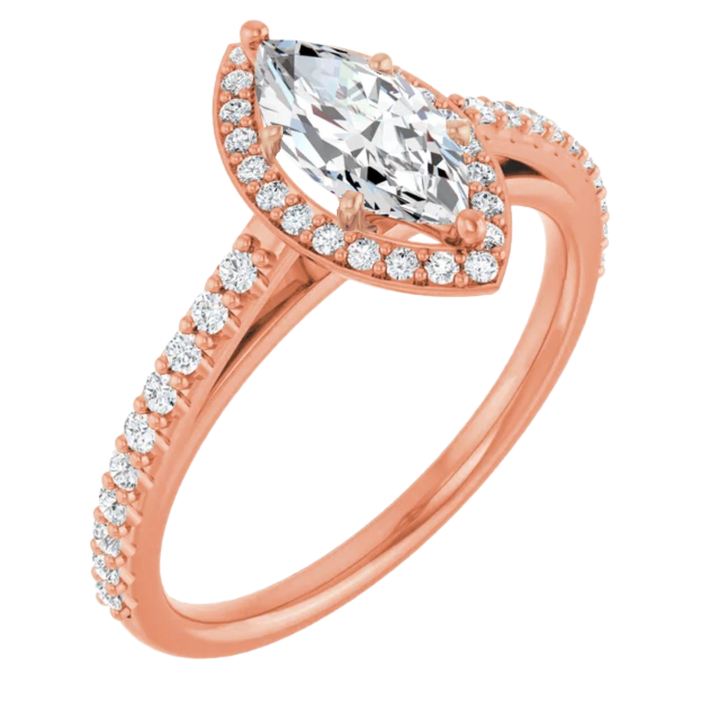 rose gold marquise