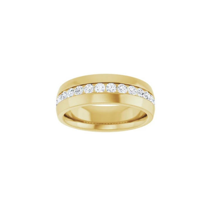Classic Channel Set Diamond Band 7mm