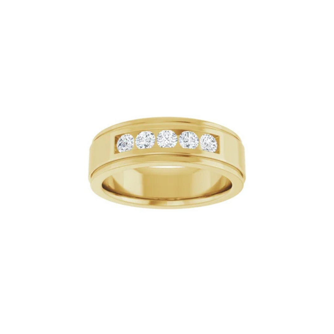 5-Stone Channel Set Band 7mm