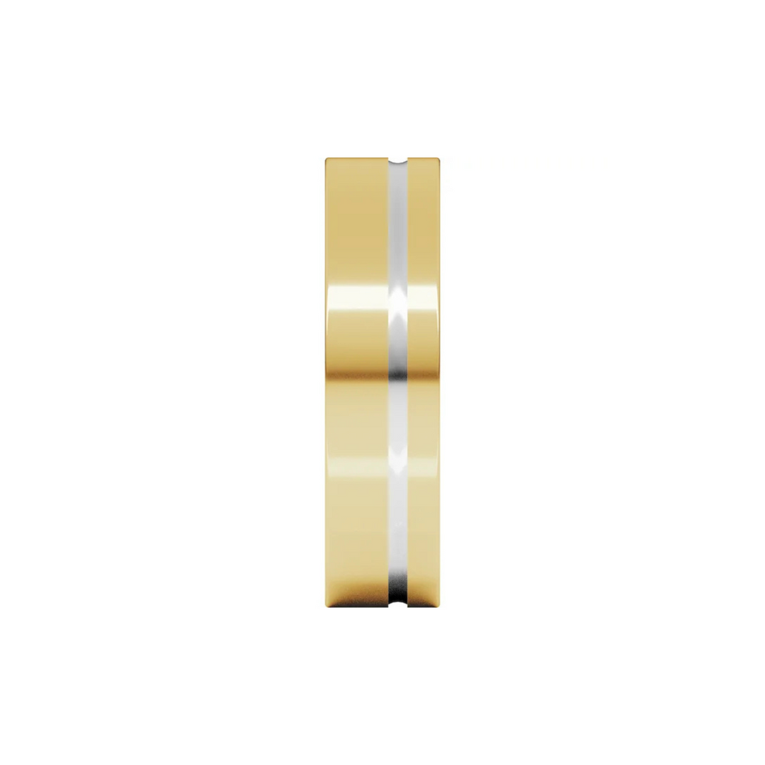 Two Tone Grooved Comfort Fit 6mm