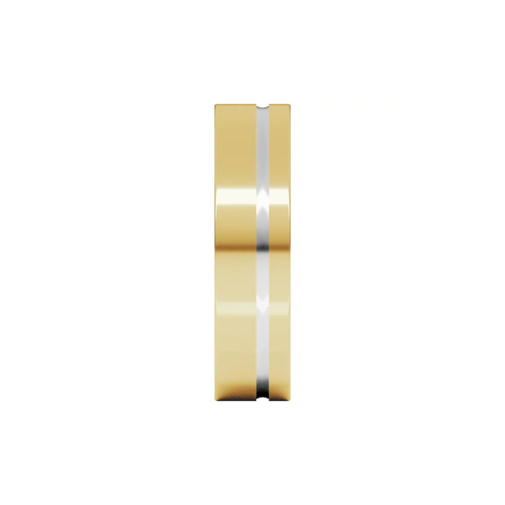 Two Tone Grooved Comfort Fit 6mm