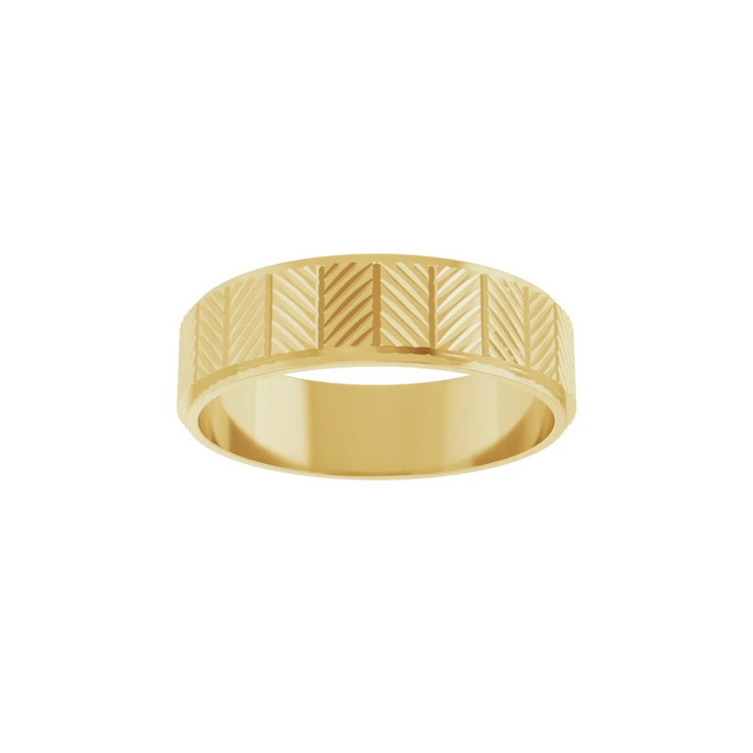 Chevron Grooved Flat Fit 6mm