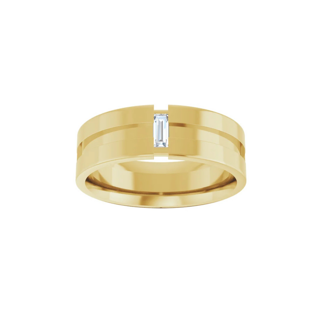 Baguette Diamond Band 7mm