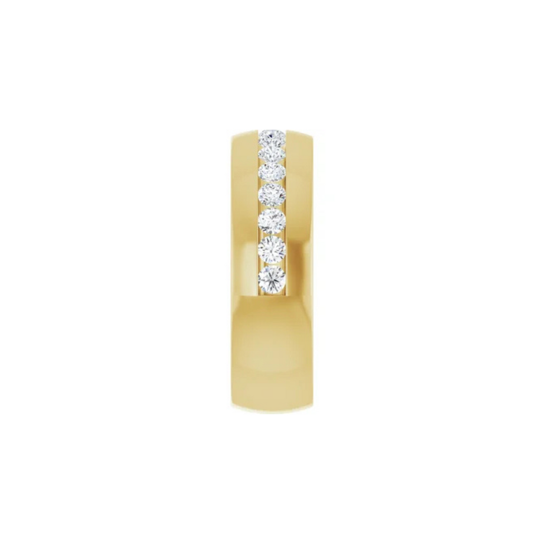 Classic Channel Set Diamond Band 7mm