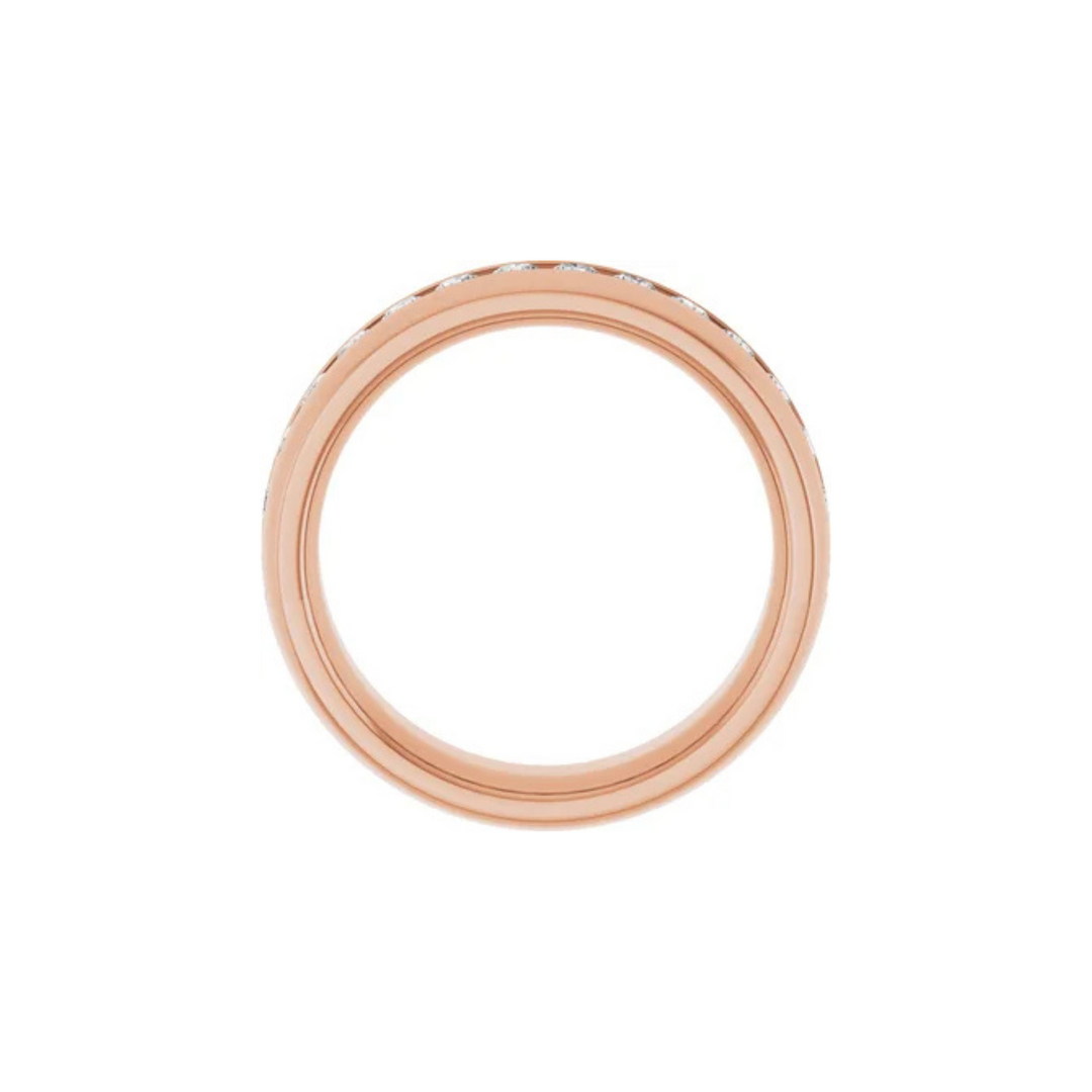 Classic Channel Set Diamond Band 7mm