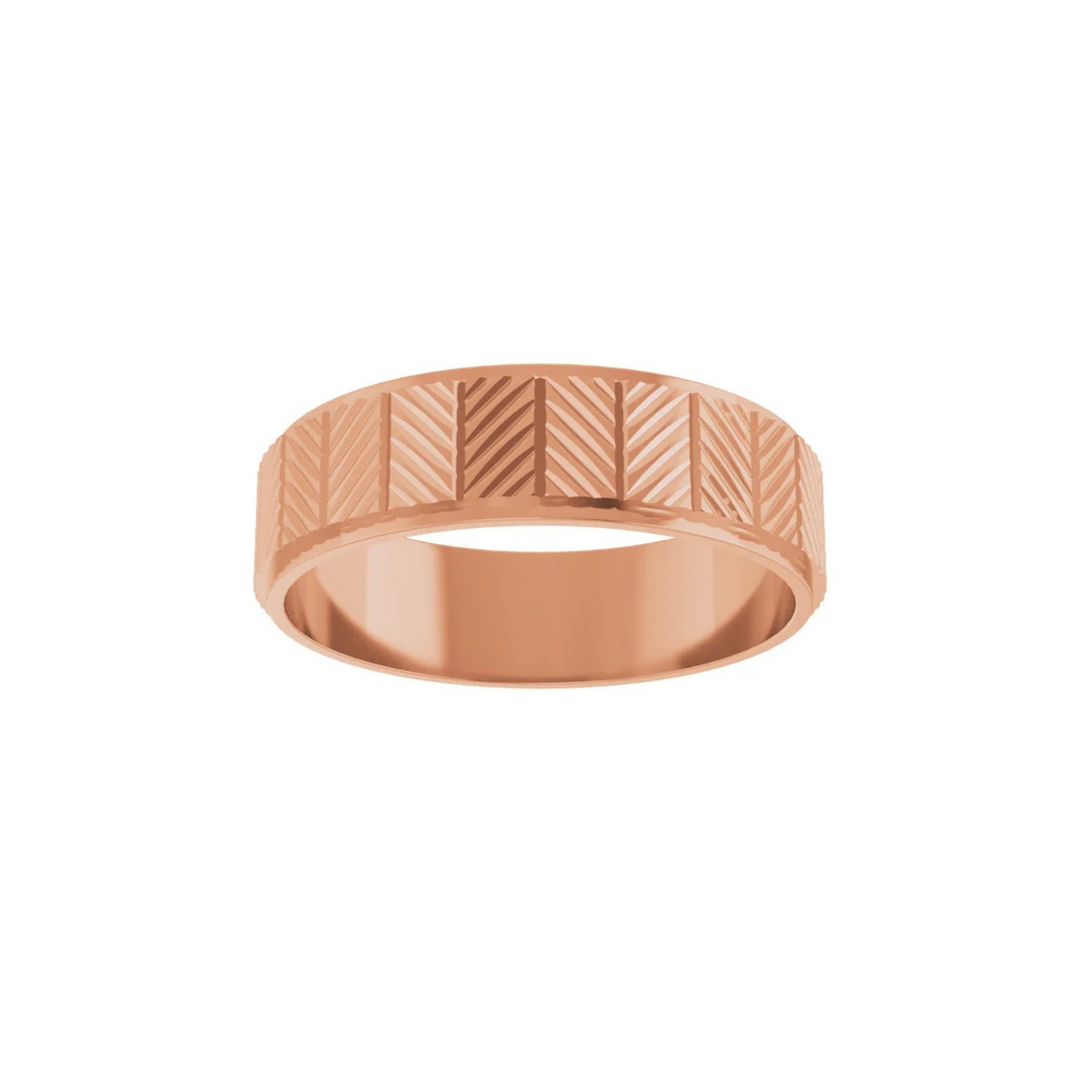 Chevron Grooved Flat Fit 6mm