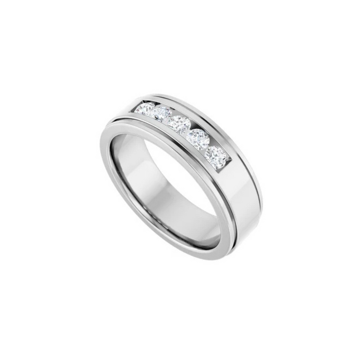 5-Stone Channel Set Band 7mm