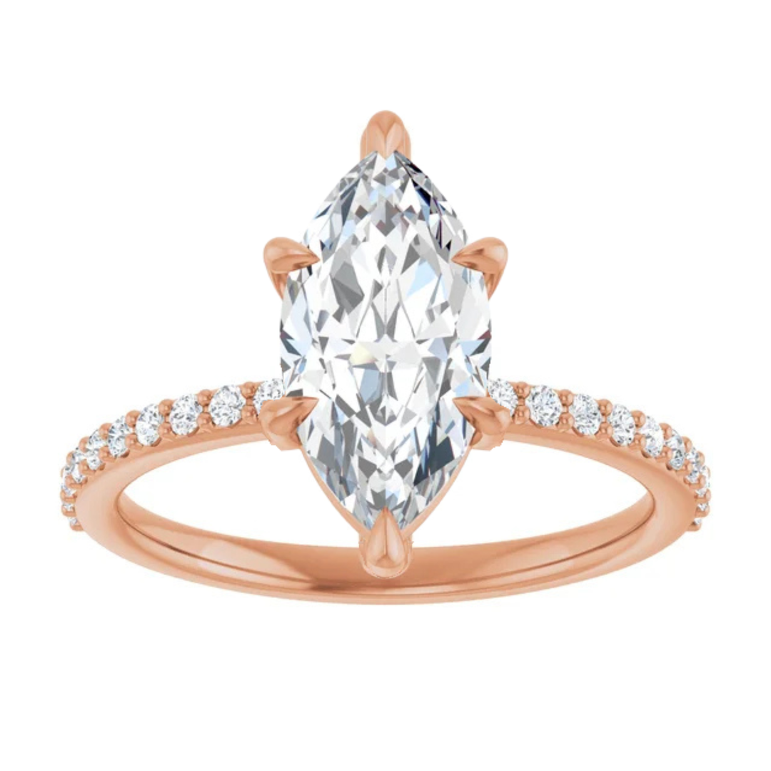 rose gold marquise