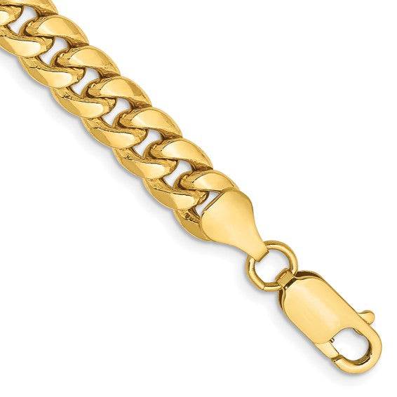 14K Semi-Solid Miami Cuban Bracelet