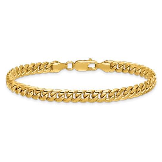 14K Semi-Solid Miami Cuban Bracelet