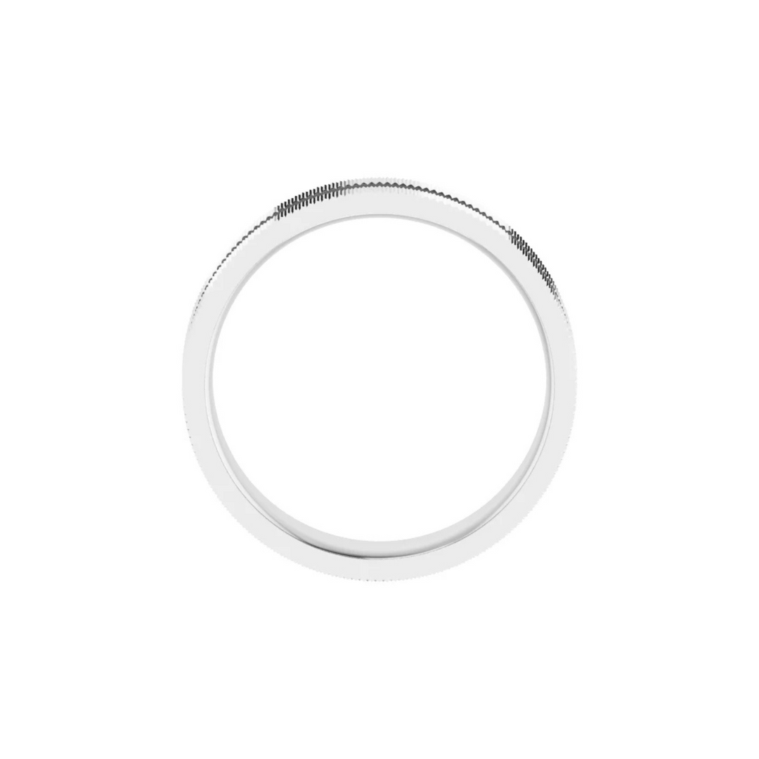 Knurled Edge Flat Band 6mm