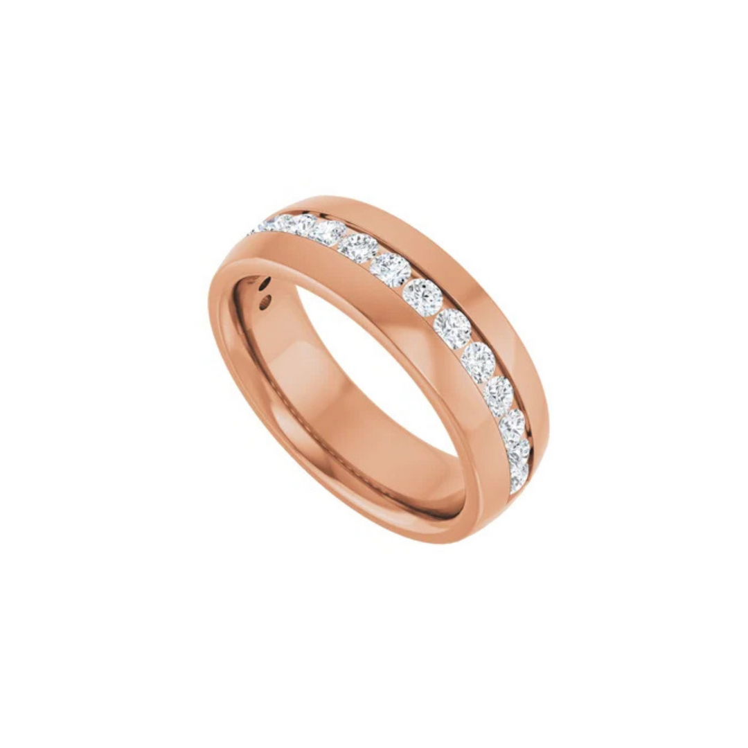 Classic Channel Set Diamond Band 7mm