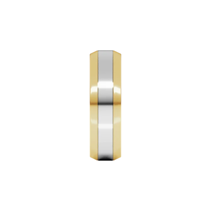 Two-Tone Beveled Band 6mm