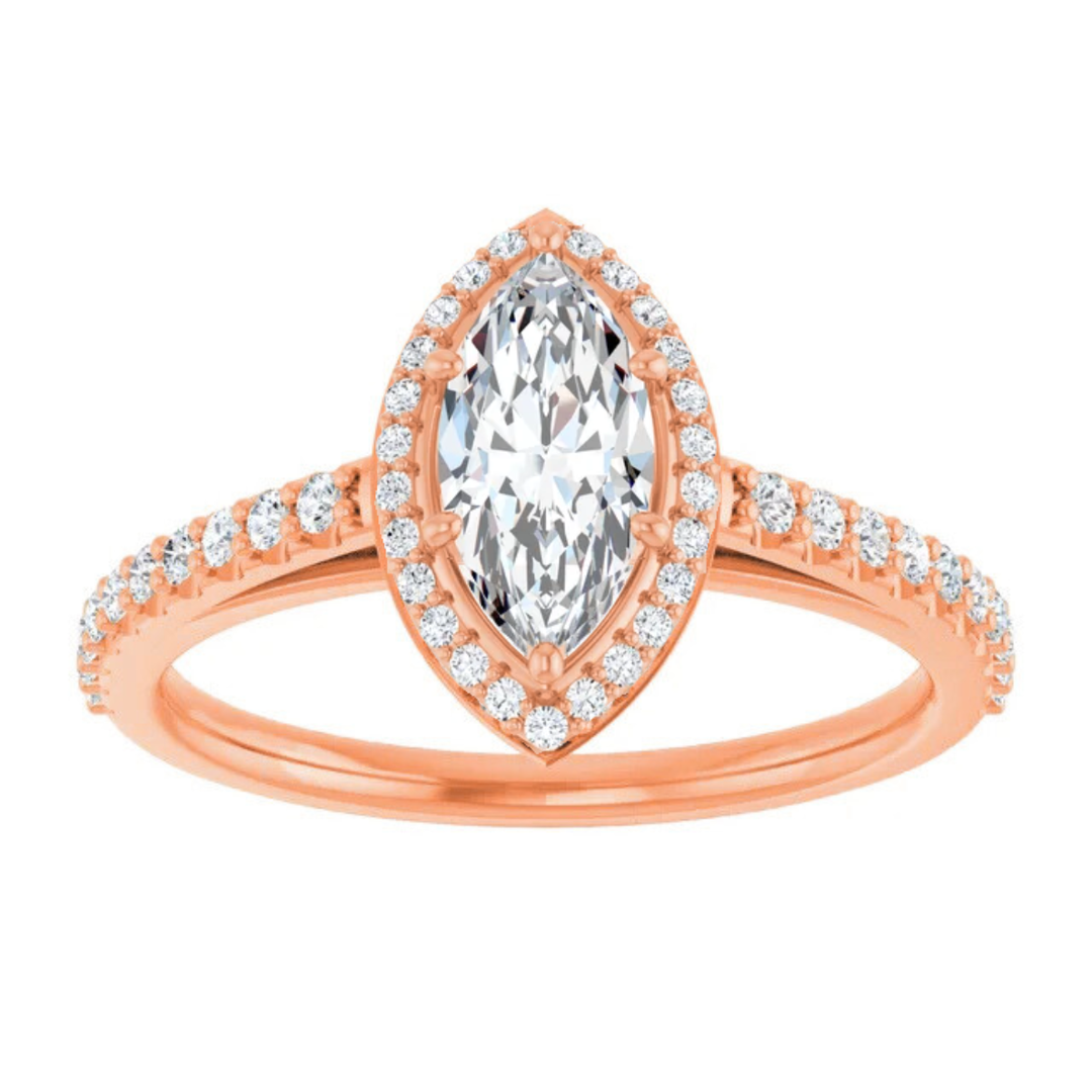 rose gold marquise