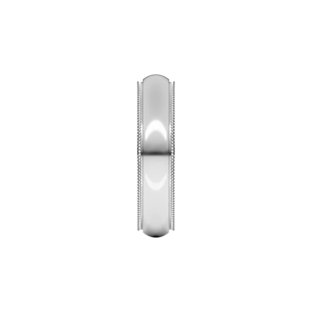 Milgrain Edge Wedding Band 5mm