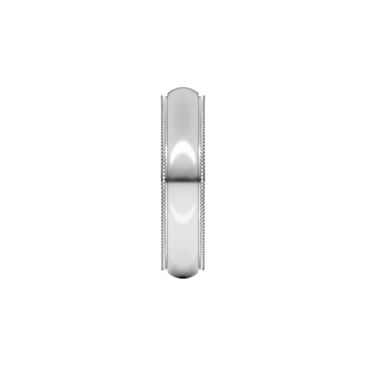Milgrain Edge Wedding Band 5mm