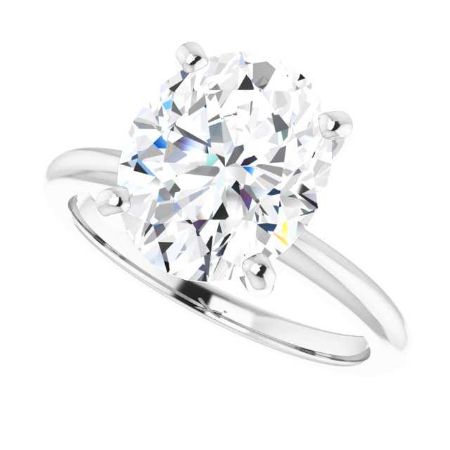 Moyo With 1.0 Carat Oval Shape Natural Diamond (Certificate No: 674514390)