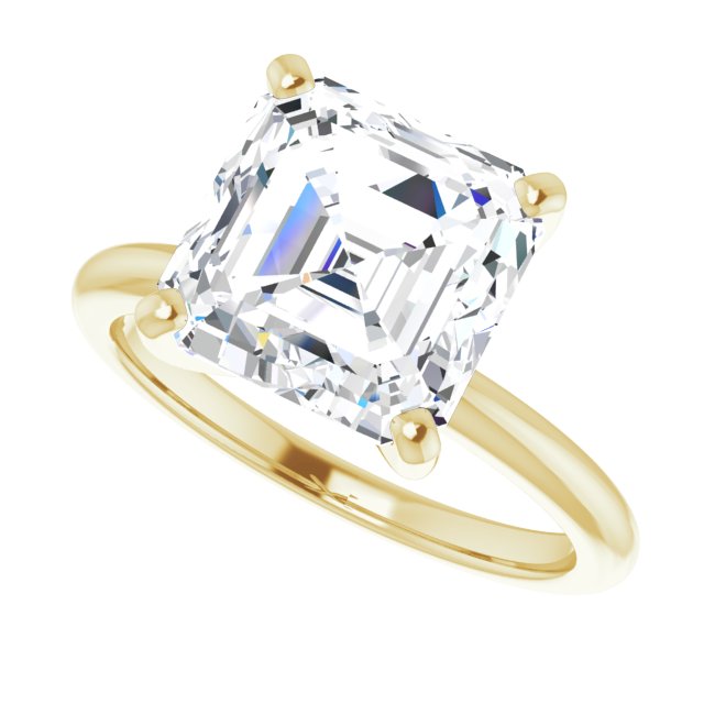 yellow gold asscher