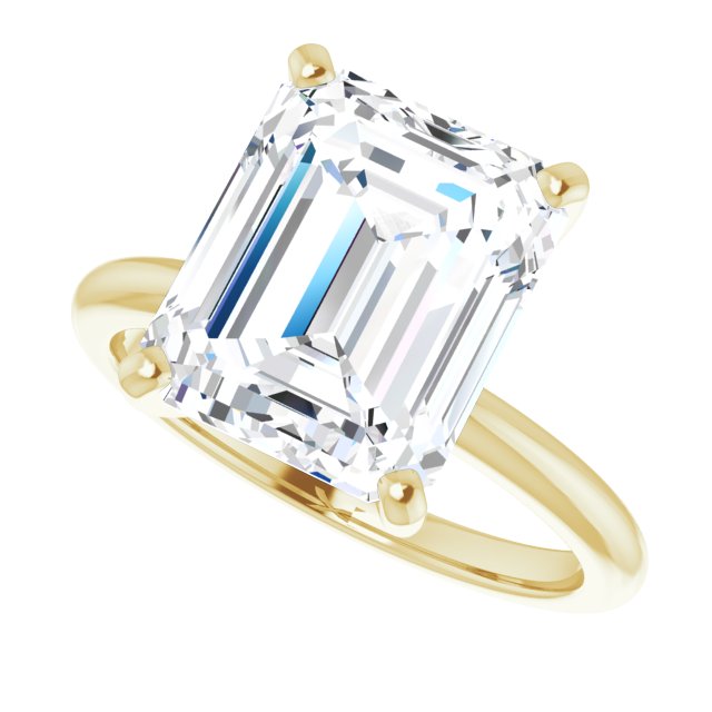 Moyo With 1.01 Carat Emerald Shape Natural Diamond