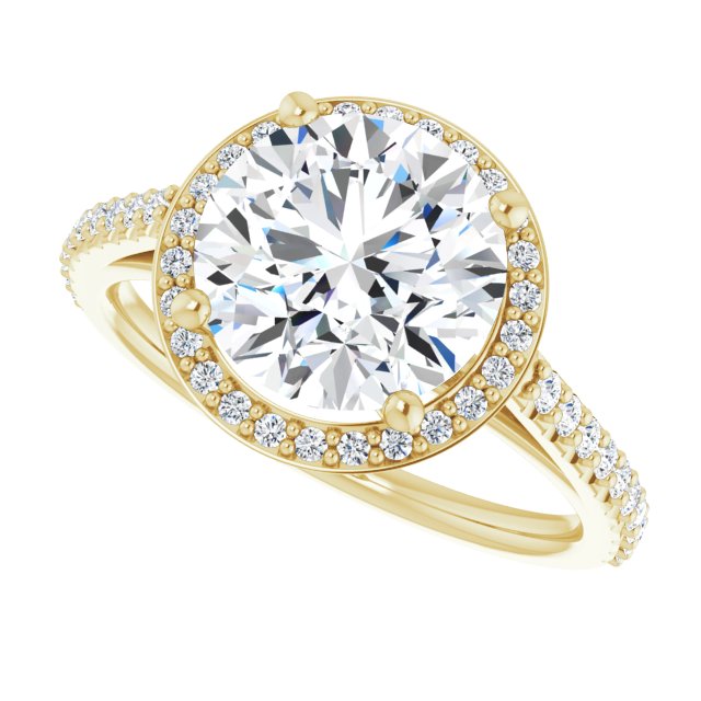 Den With 1.0 Carat Round Shape Natural Diamond