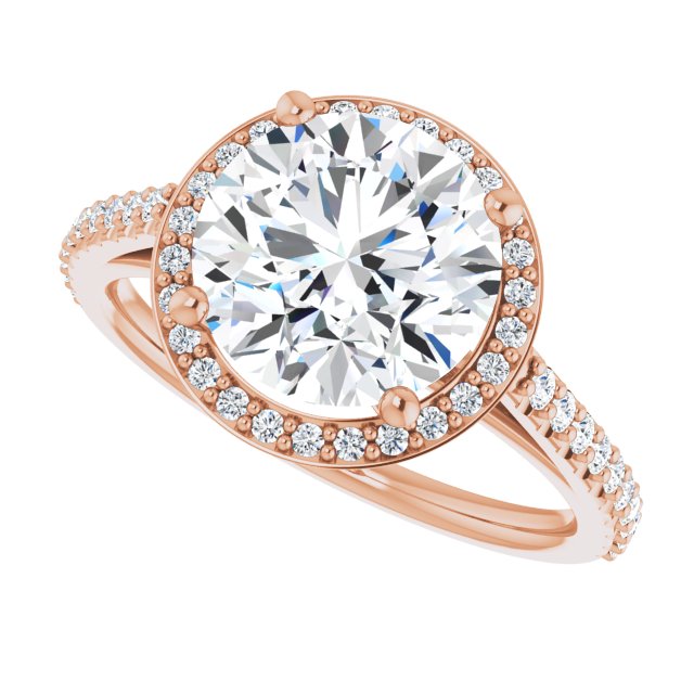 Den With 1.05 Carat Round Shape Lab Diamond (Certificate No: 716505836)