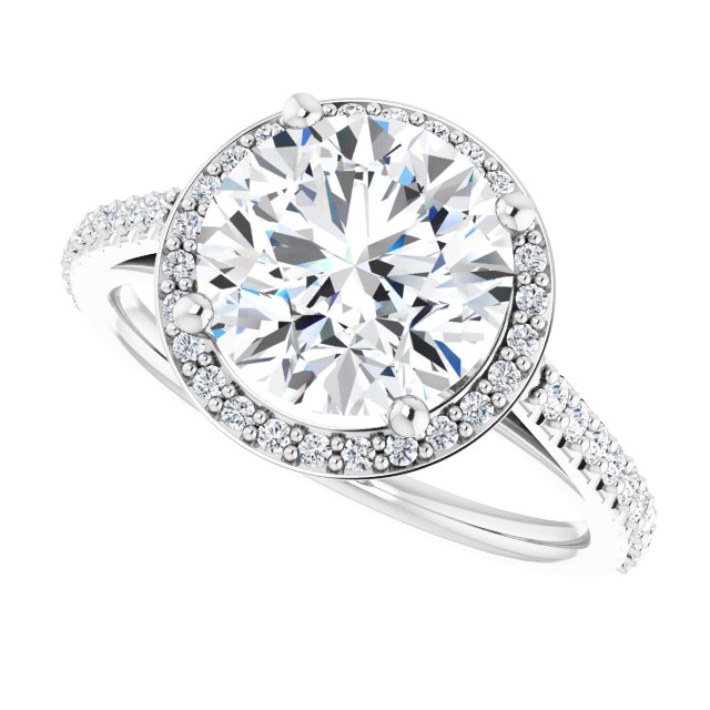 Den With 1.0 Carat Round Shape Natural Diamond