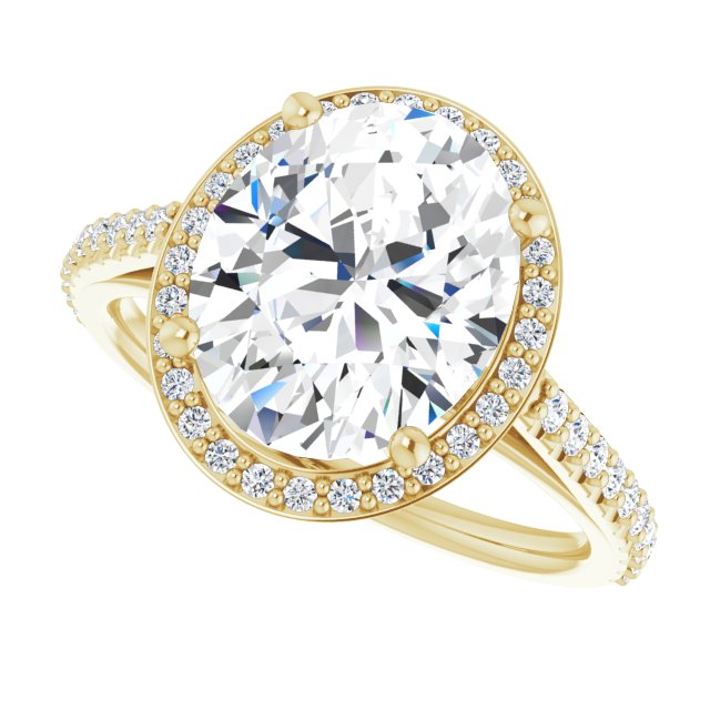 Den With 1.0 Carat Oval Shape Natural Diamond (Certificate No: 737594967)