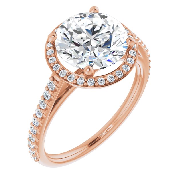 rose gold round