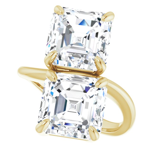 yellow gold asscher