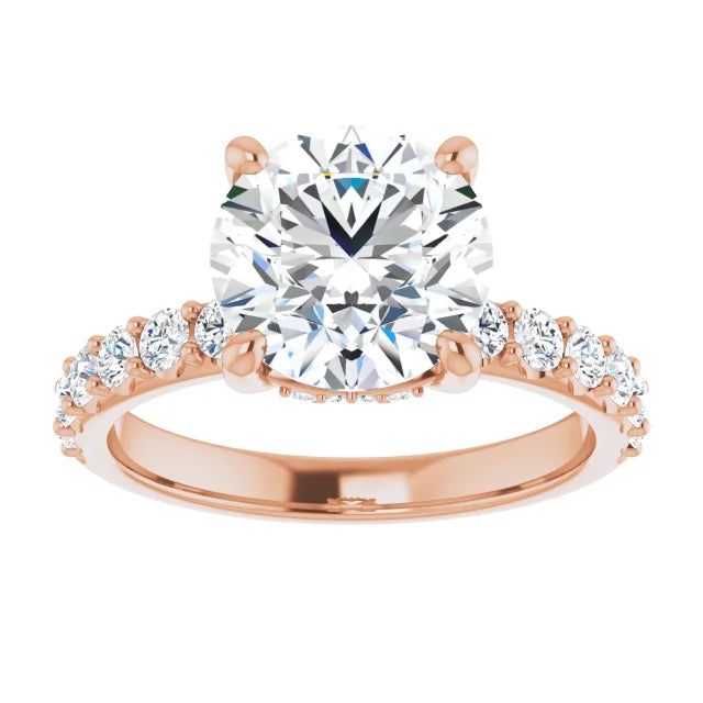 rose gold round