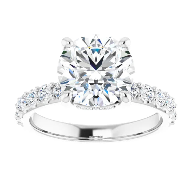 white gold round