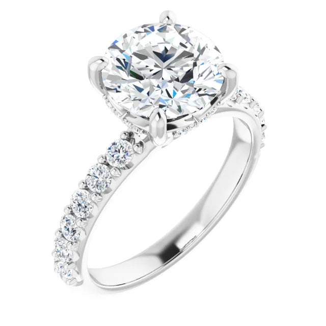 white gold round