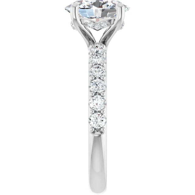 white gold oval