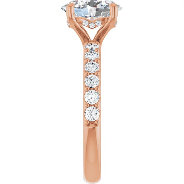 rose gold oval