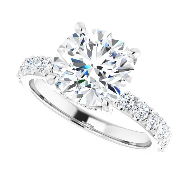 white gold round