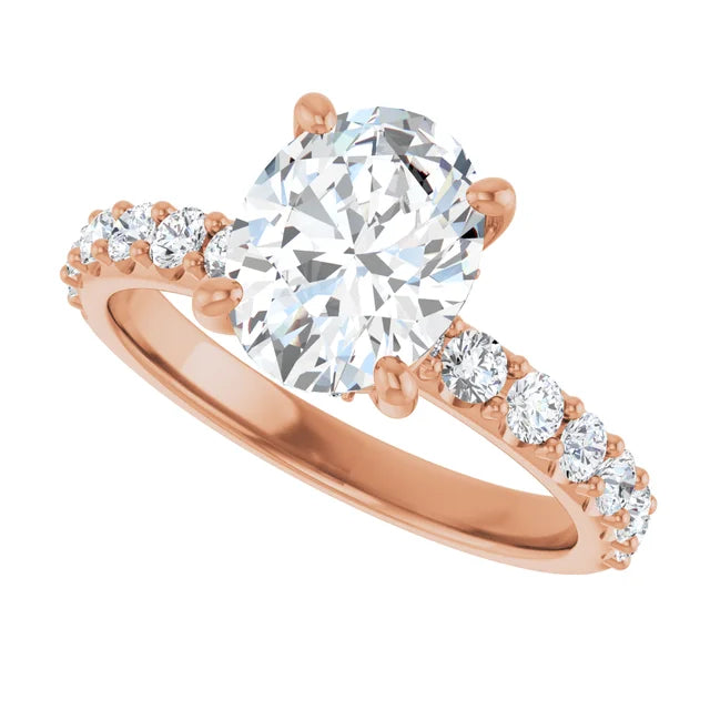 rose gold oval