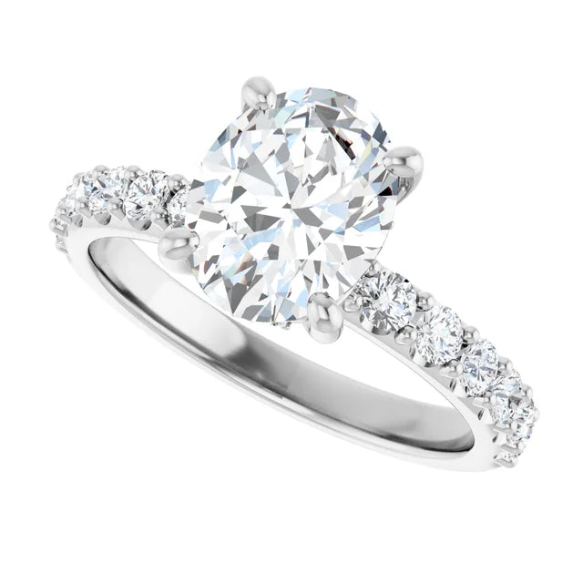 Dzi With 1.0 Carat Oval Shape Natural Diamond