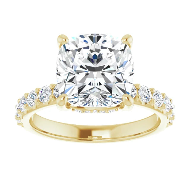 yellow gold cushion