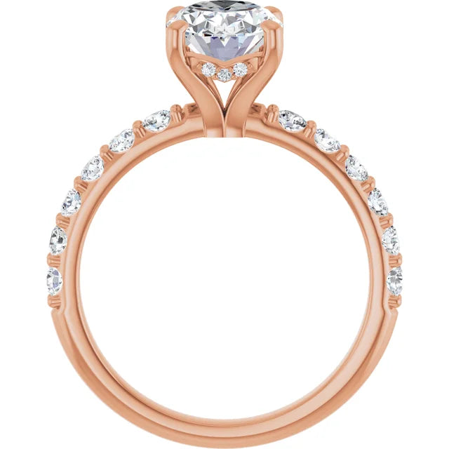 rose gold oval
