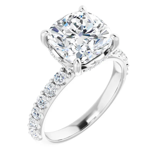white gold cushion
