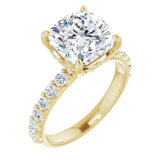 yellow gold cushion