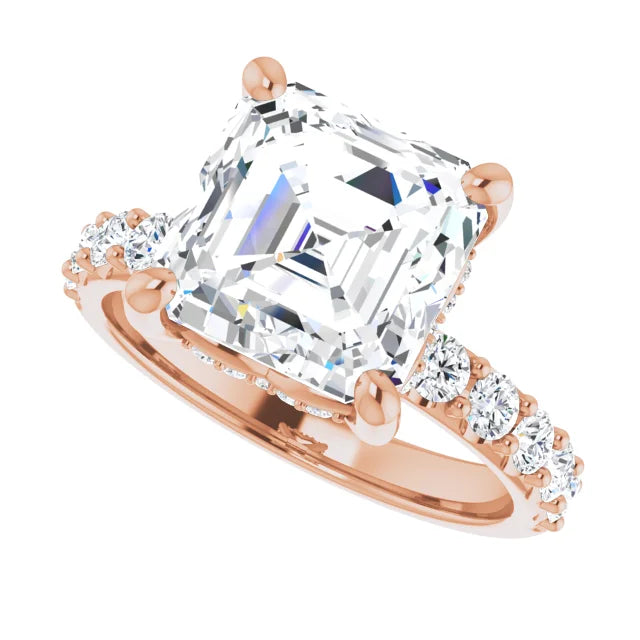 rose gold asscher