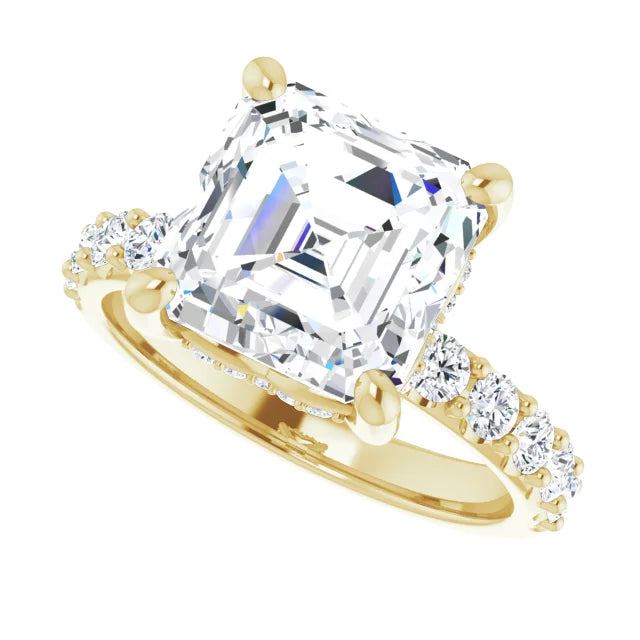 yellow gold asscher