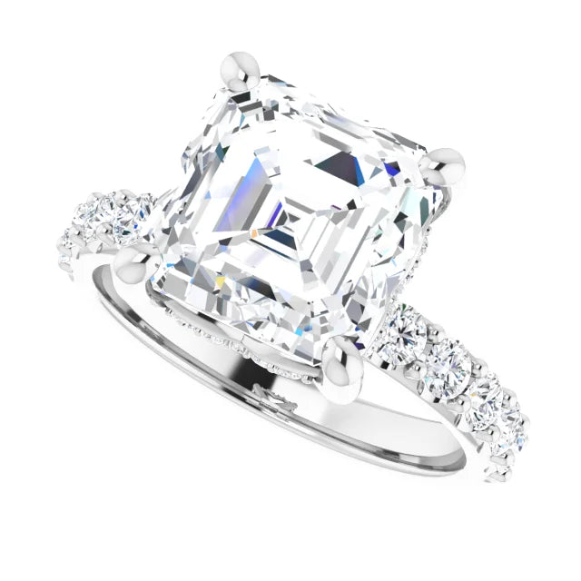Dzi With 1.01 Carat Asscher Shape Natural Diamond (Certificate No: 1555540940)