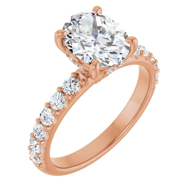 rose gold oval