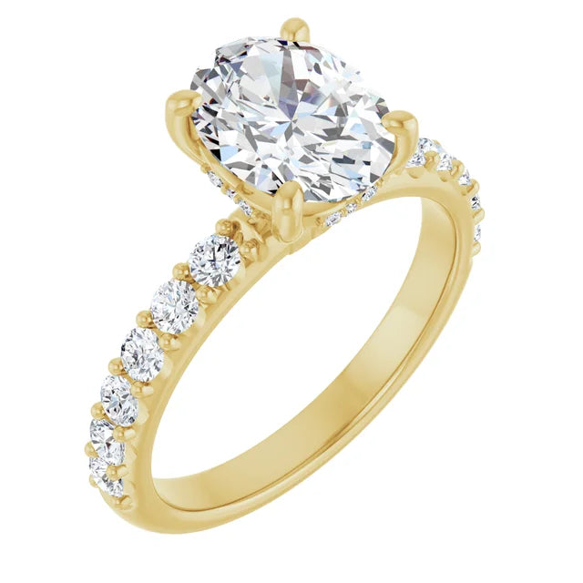 yellow gold oval