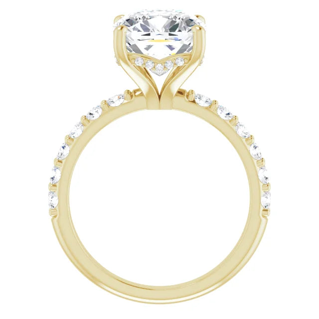 yellow gold cushion